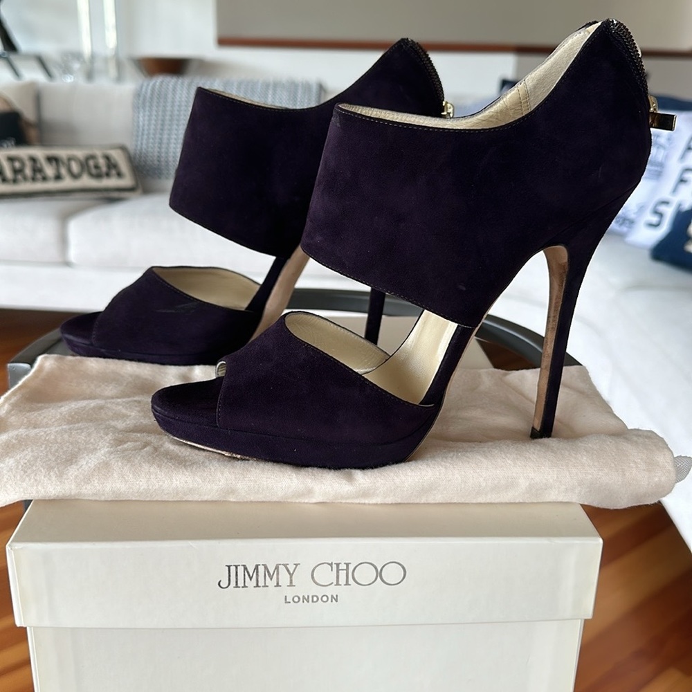 Jimmy Choo Purple Suede Heels